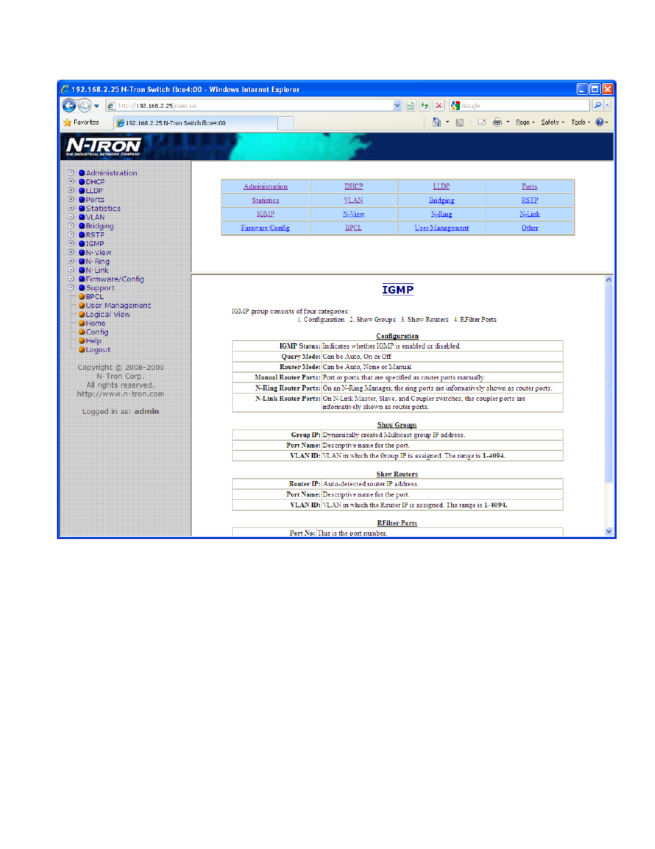 Help – igmp | B&B Electronics 708M12-HV - Manual User Manual | Page 101 / 136
