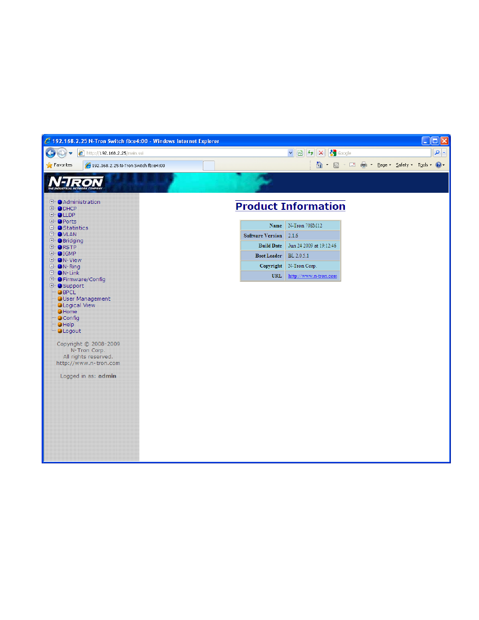Web management - home | B&B Electronics 708M12-HV - Manual User Manual | Page 21 / 136