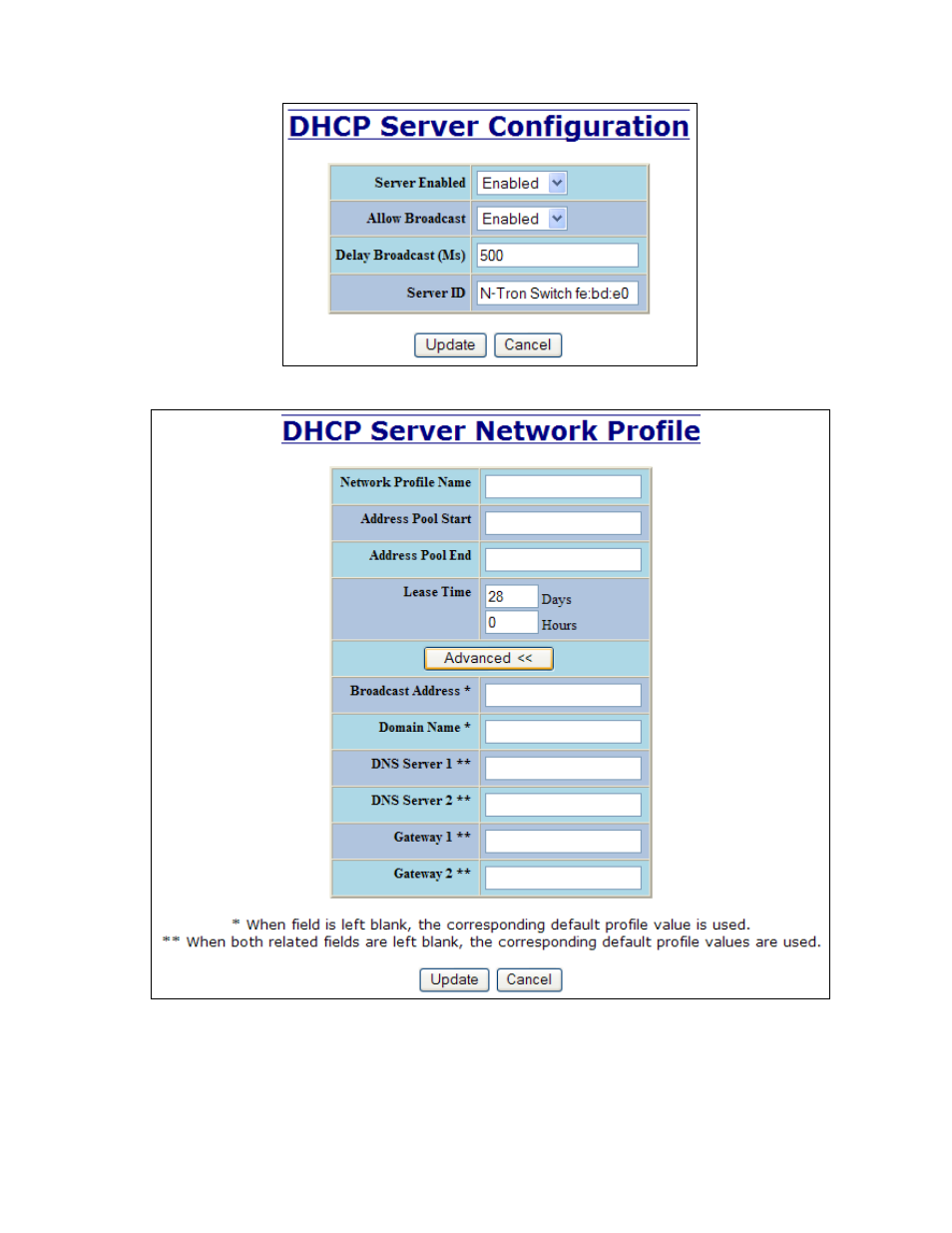 Dhcp – server – setup profiles, continued | B&B Electronics 708M12-HV - Manual User Manual | Page 29 / 136