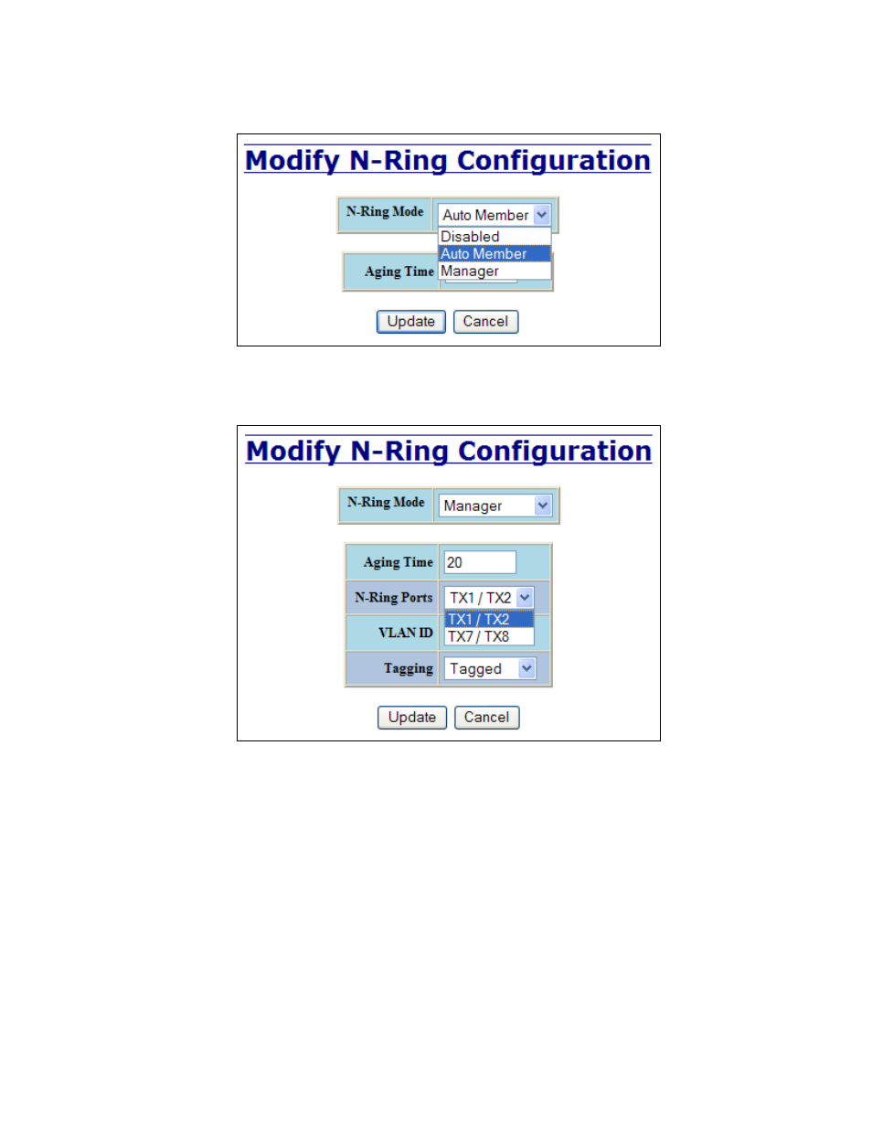 N-ring – configuration, continued | B&B Electronics 708M12-HV - Manual User Manual | Page 71 / 136