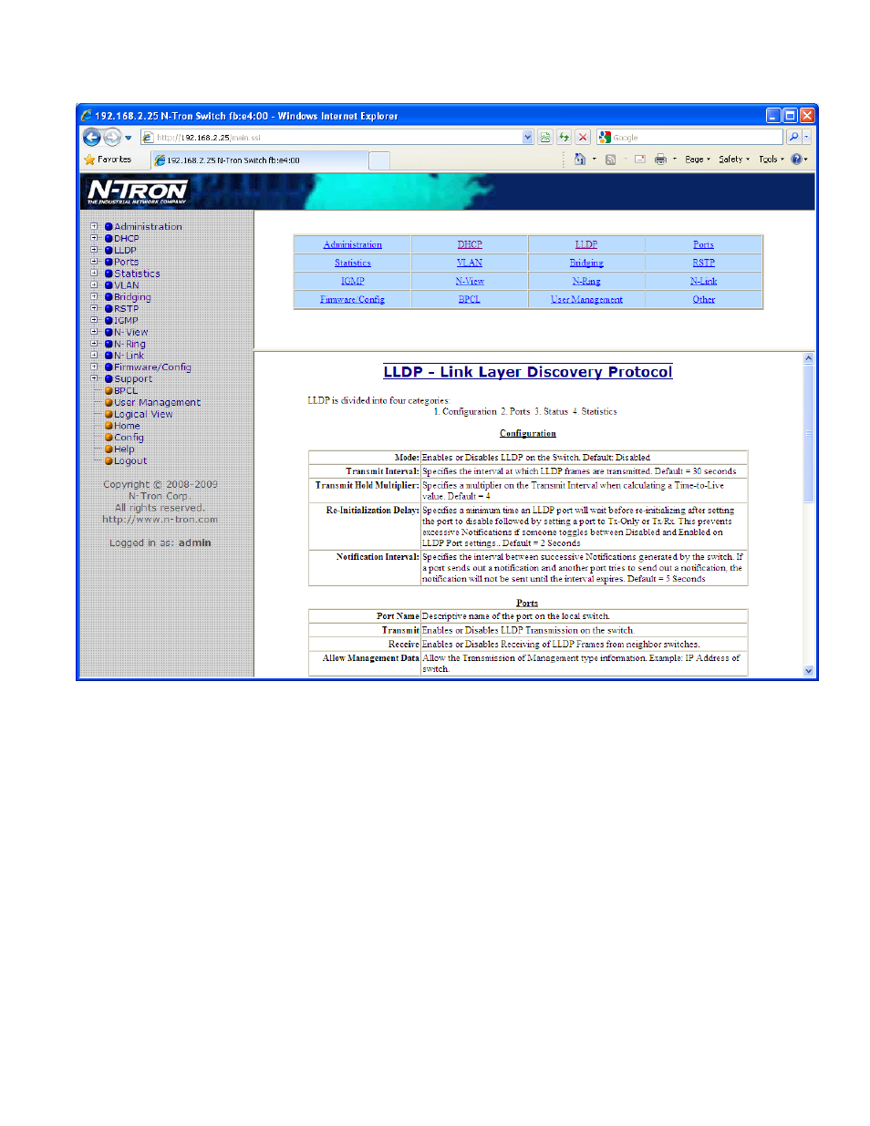 Help – lldp | B&B Electronics 708M12-HV - Manual User Manual | Page 96 / 136