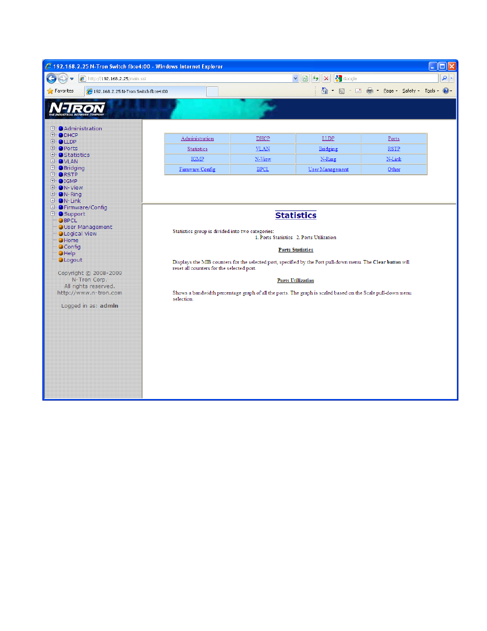 Help – statistics | B&B Electronics 708M12-HV - Manual User Manual | Page 98 / 136