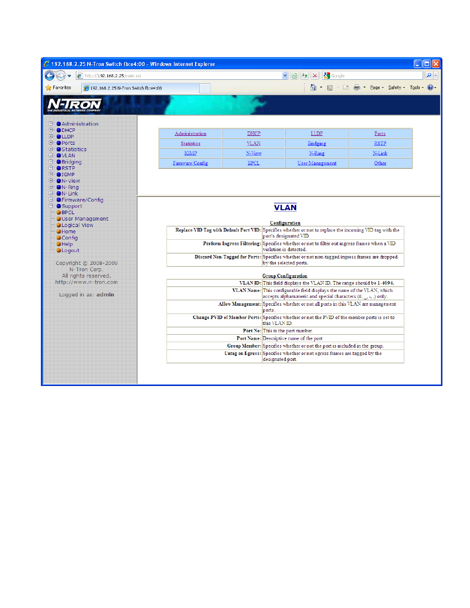 Help – vlan | B&B Electronics 708M12-HV - Manual User Manual | Page 99 / 136