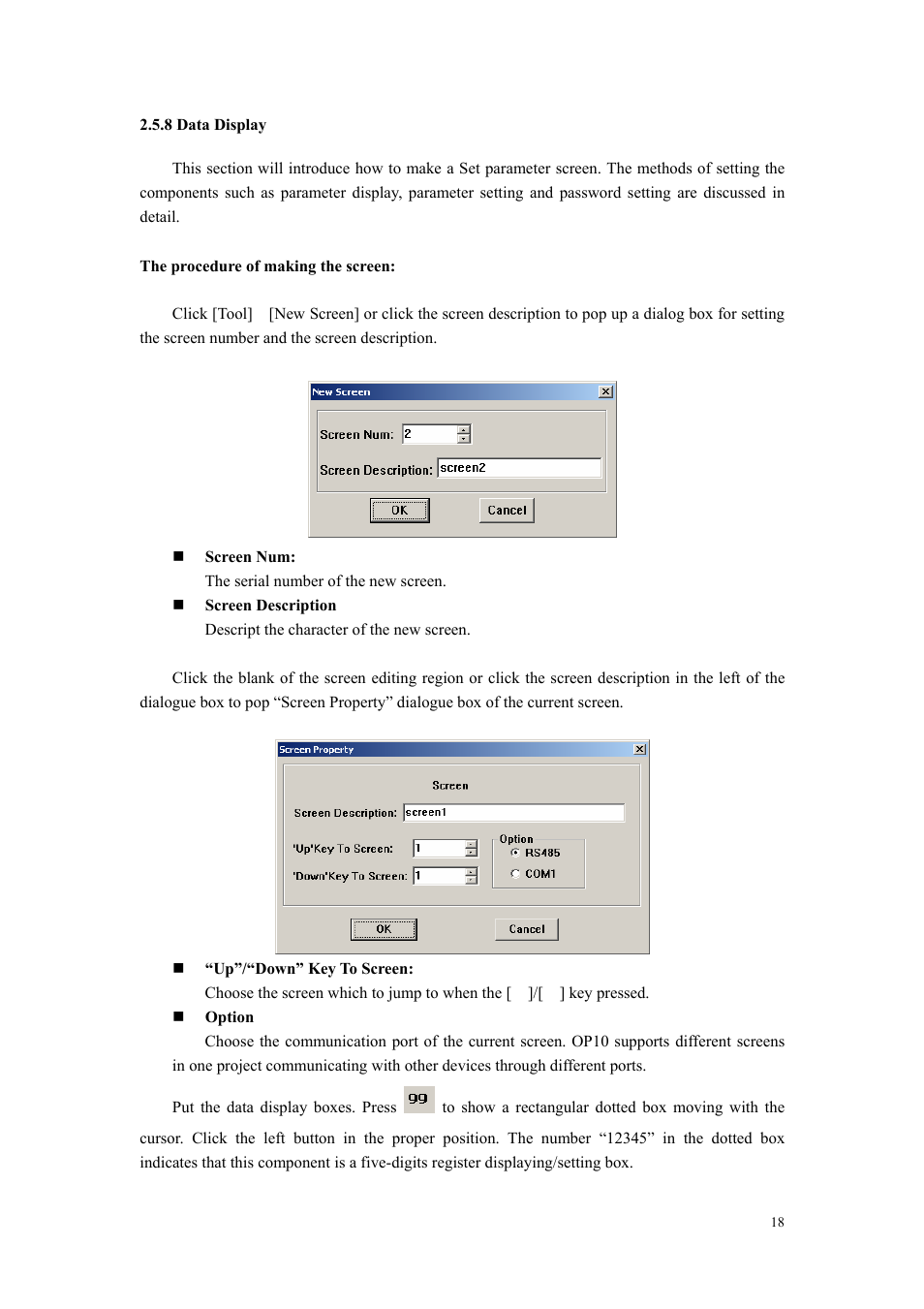 8 data display | B&B Electronics OP10 - Manual User Manual | Page 21 / 65