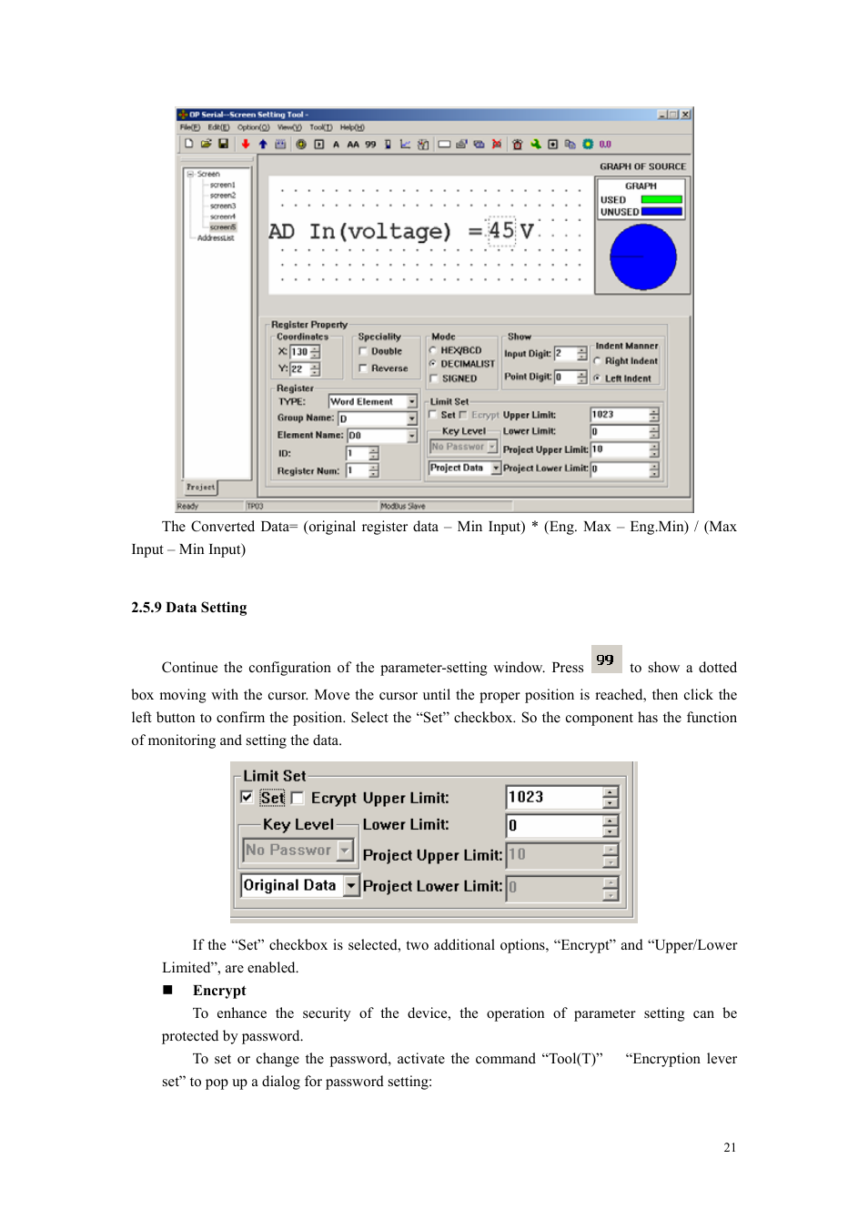 9 data setting | B&B Electronics OP10 - Manual User Manual | Page 24 / 65