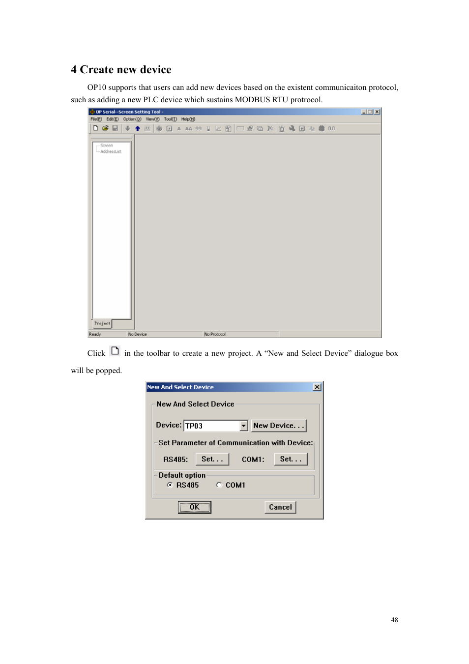 4 create new device | B&B Electronics OP10 - Manual User Manual | Page 51 / 65