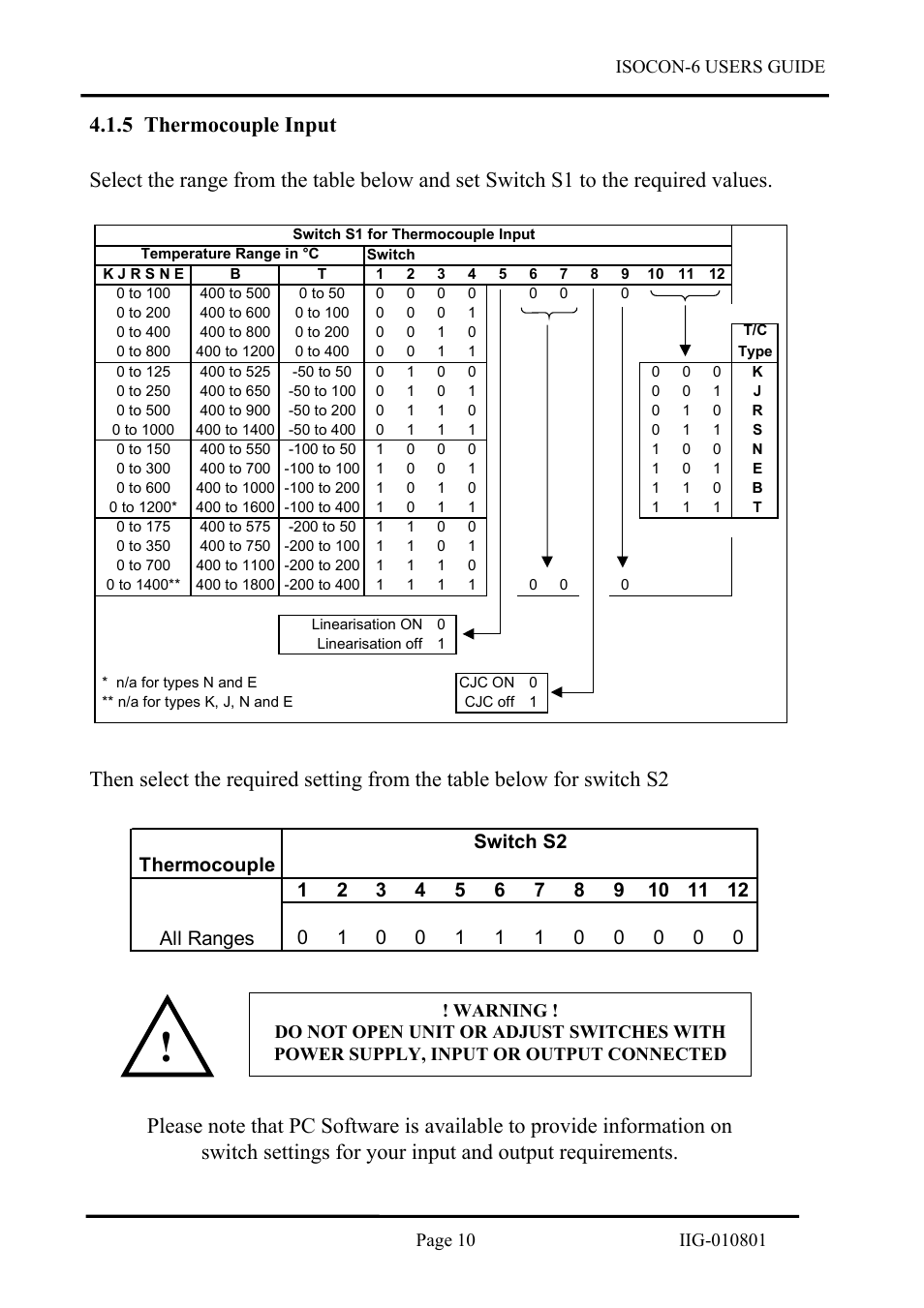 Thermocouple input, 5 thermocouple, Input | B&B Electronics ISOCON-6 - Manual User Manual | Page 10 / 16