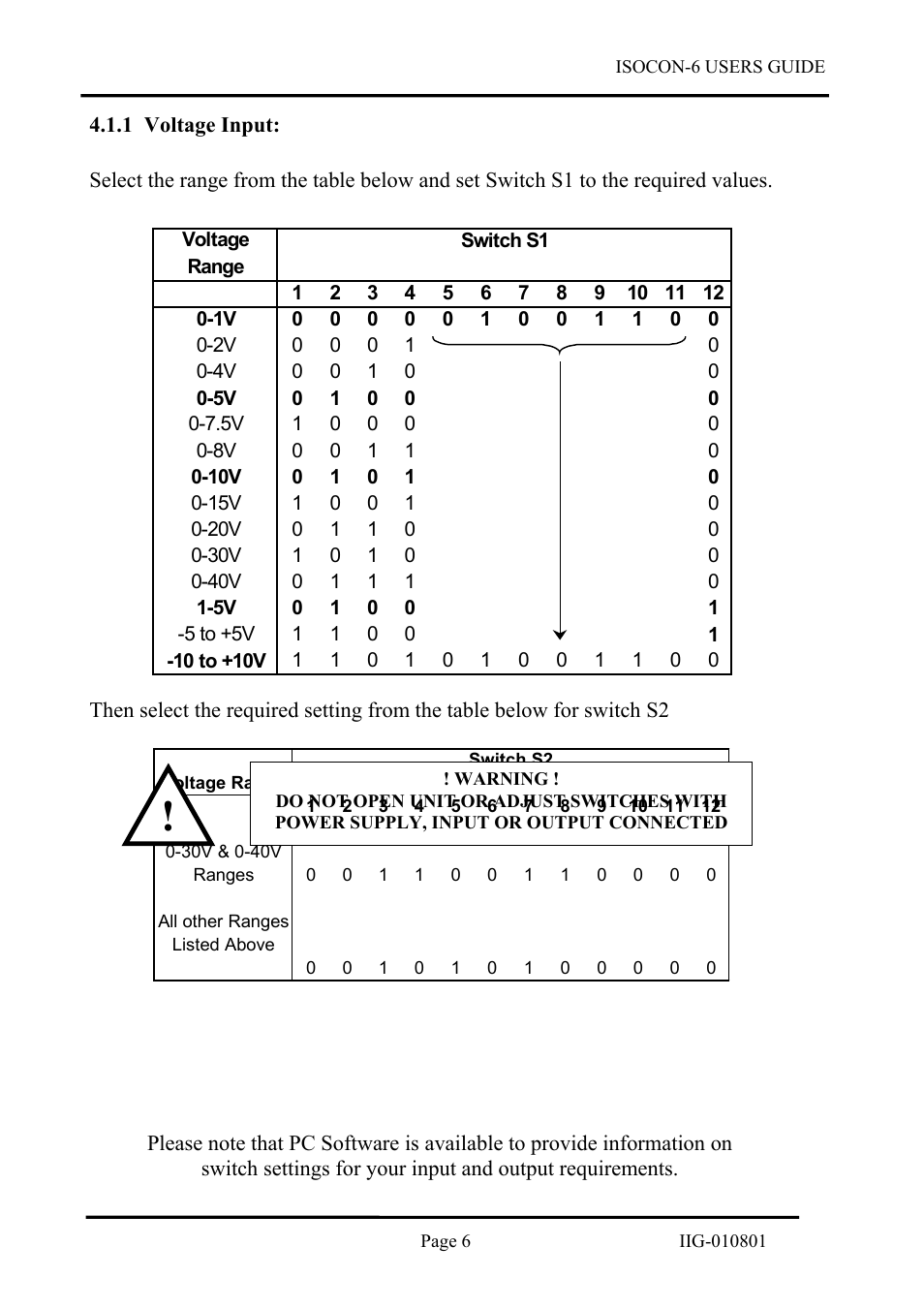 Voltage input, 1 voltage, Input | B&B Electronics ISOCON-6 - Manual User Manual | Page 6 / 16