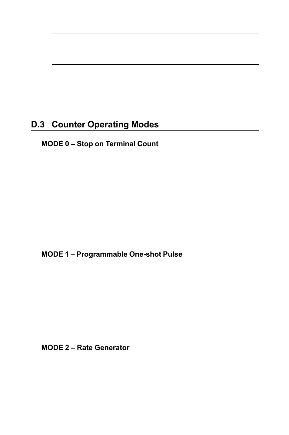 D.3 counter operating modes | B&B Electronics PCI-1711 - Manual User Manual | Page 104 / 118