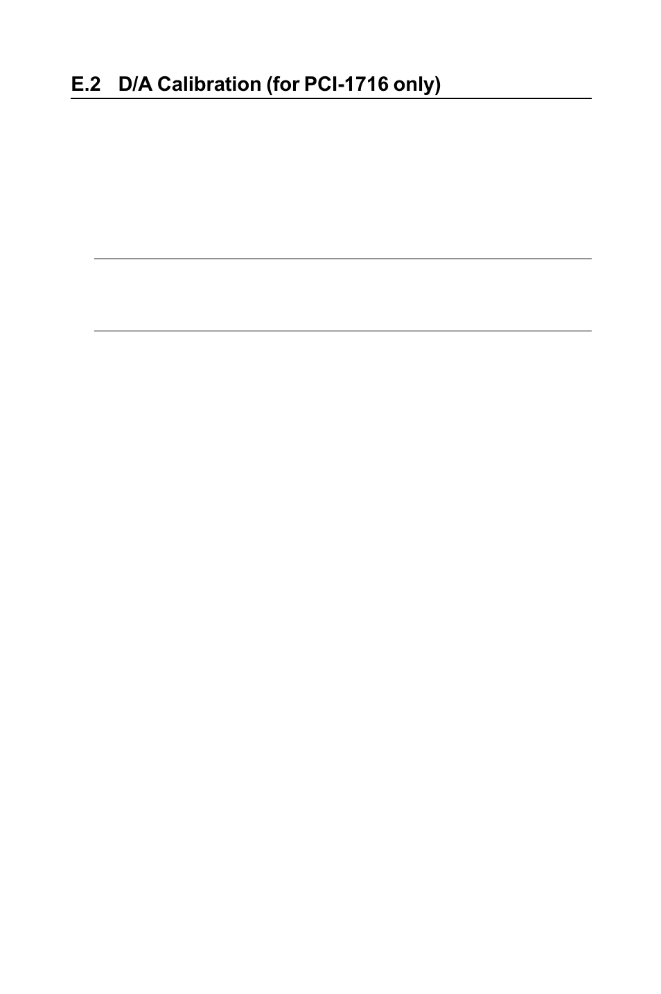 E.2 d/a calibration (for pci-1716 only), Table e-2: d/a binary code table, D/a calibration (for pci-1716 only) | B&B Electronics PCI-1711 - Manual User Manual | Page 111 / 118