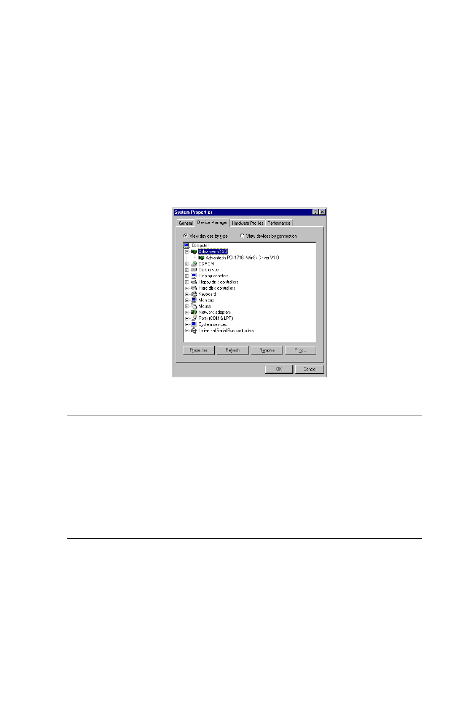 4 device setup & configuration, Figure 2-3, The device name listed on the device manager | B&B Electronics PCI-1711 - Manual User Manual | Page 22 / 118