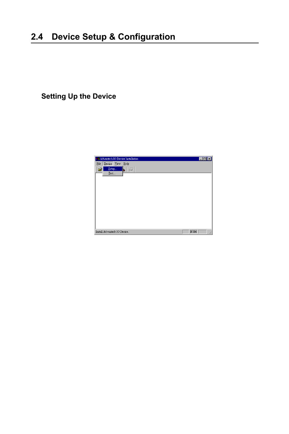 4 device setup & configuration, 5 device testing, Device setup & configuration | Figure 2-4, The advantech device installation utility program | B&B Electronics PCI-1711 - Manual User Manual | Page 23 / 118