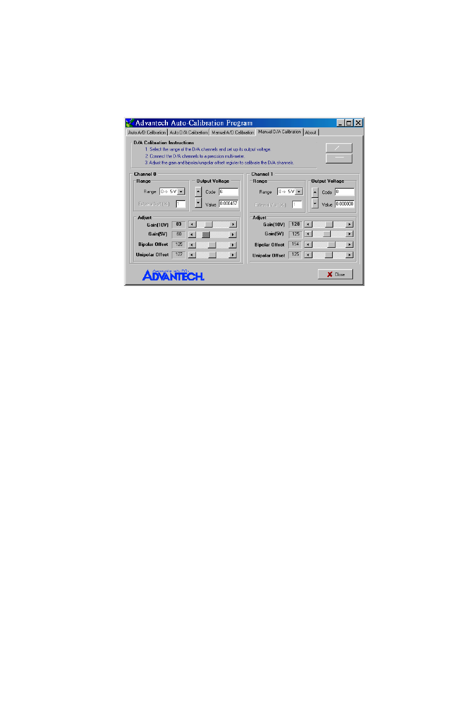 Figure 5-19: adjusting registers | B&B Electronics PCI-1711 - Manual User Manual | Page 61 / 118