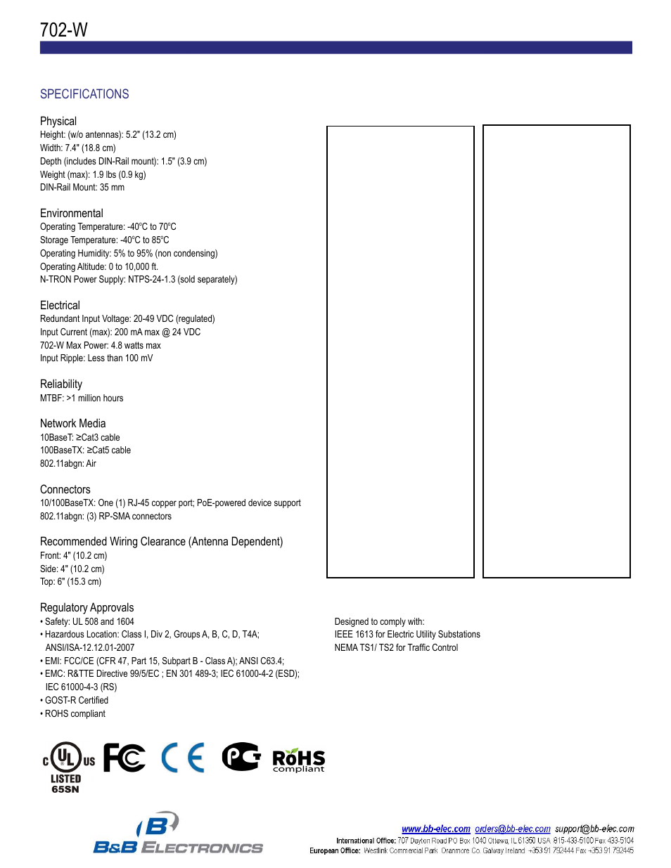 B&B Electronics 702-W-PM - Datasheet User Manual | Page 4 / 6