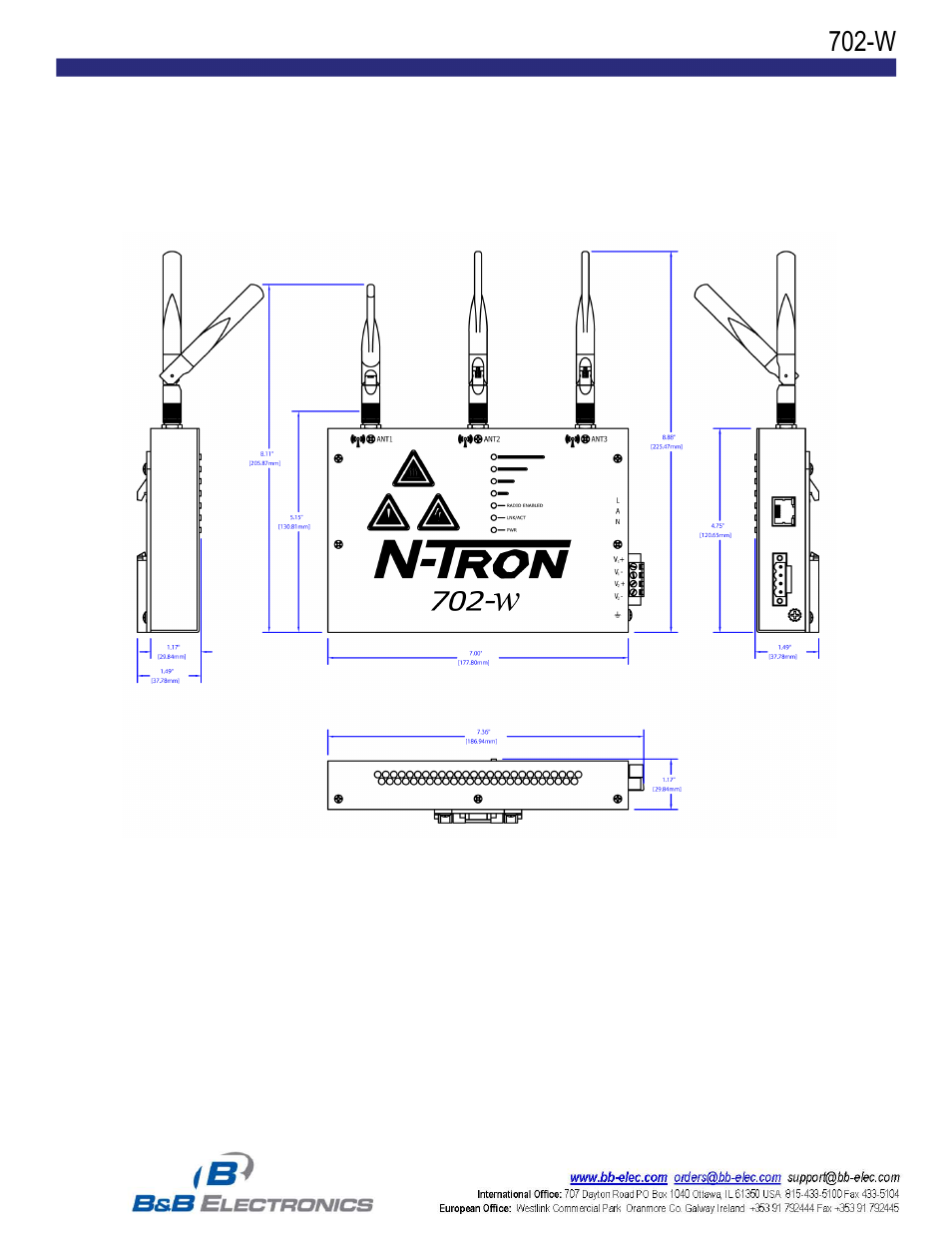 B&B Electronics 702-W-PM - Datasheet User Manual | Page 5 / 6