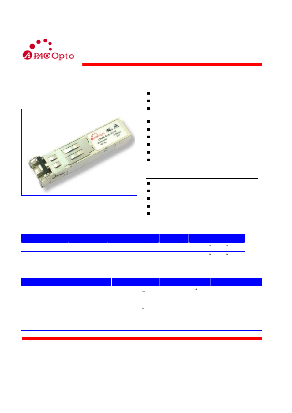 B&B Electronics SFP-100FX-M-2KM-T - Datasheet User Manual | 10 pages