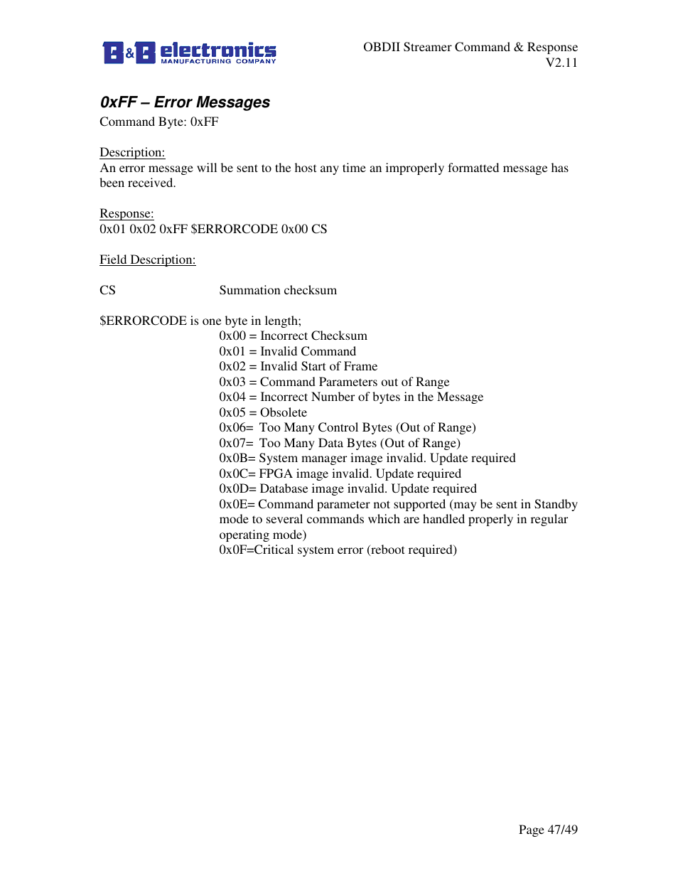 B&B Electronics LDVDSV2-S-P9D - Manual User Manual | Page 47 / 49