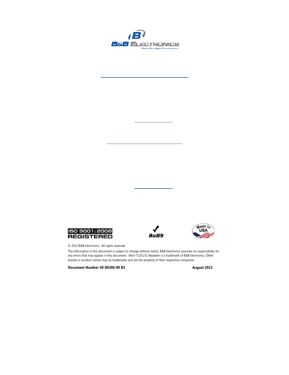 International headquarters, European headquarters | B&B Electronics 850-14200--95 - Manual User Manual | Page 24 / 24