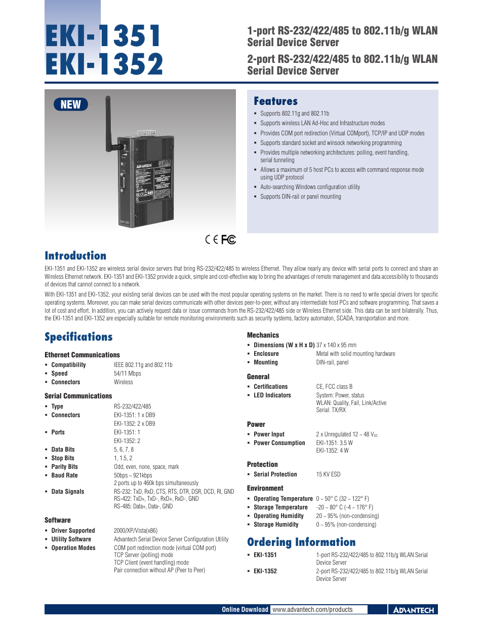B&B Electronics EKI-1352 - Datasheet User Manual | 1 page