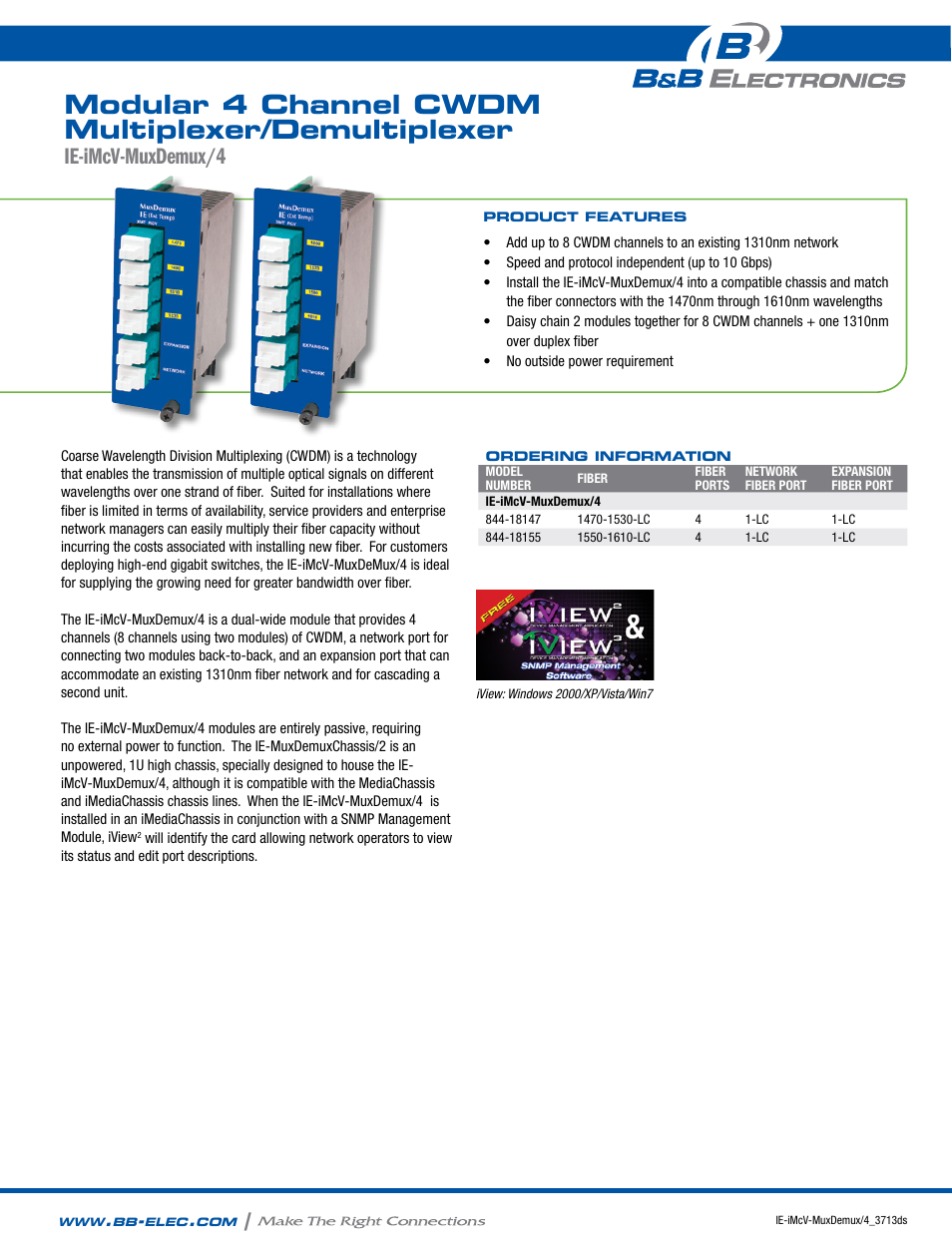 B&B Electronics 844-18155 - Datasheet User Manual | 2 pages