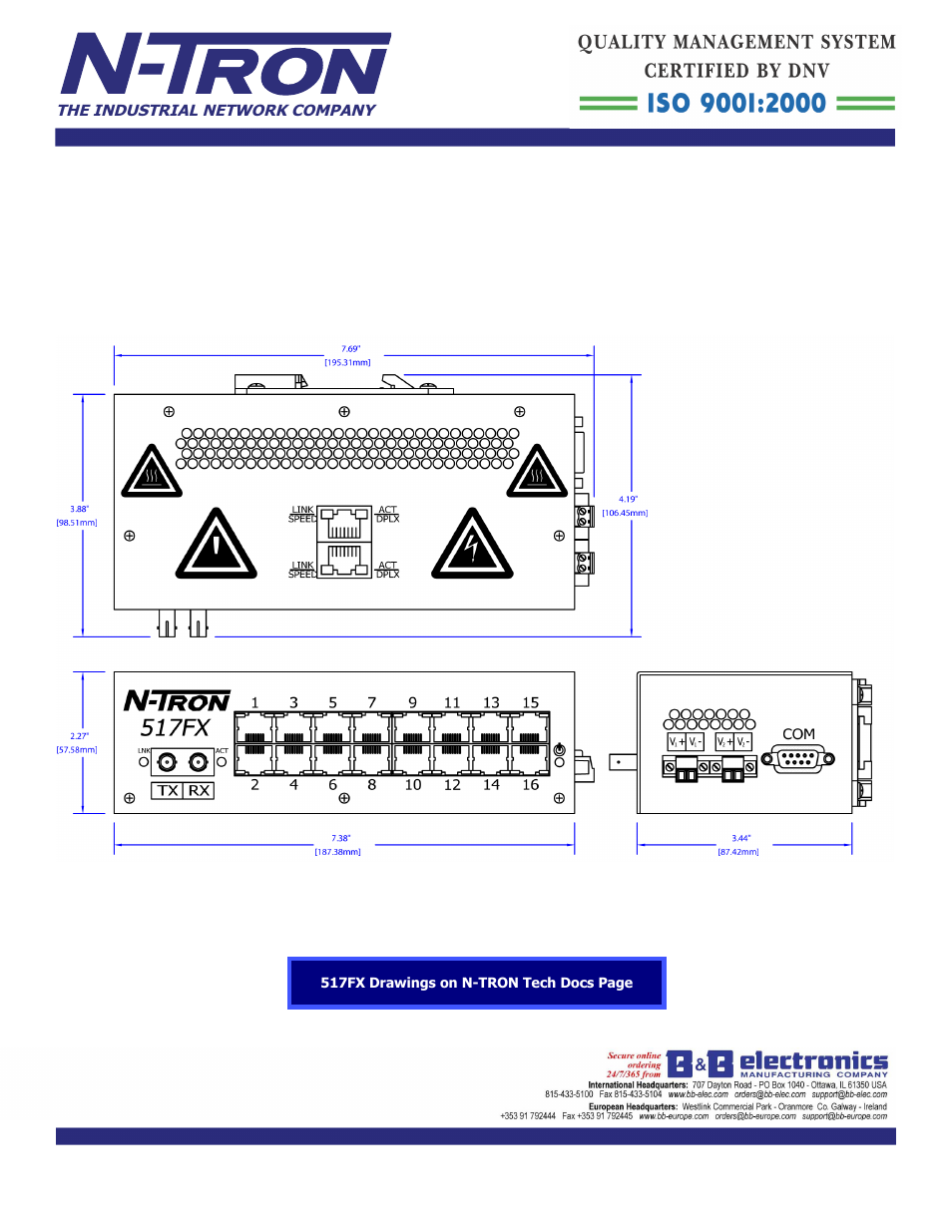 B&B Electronics 517FX-A-SC - Datasheet User Manual | Page 3 / 3