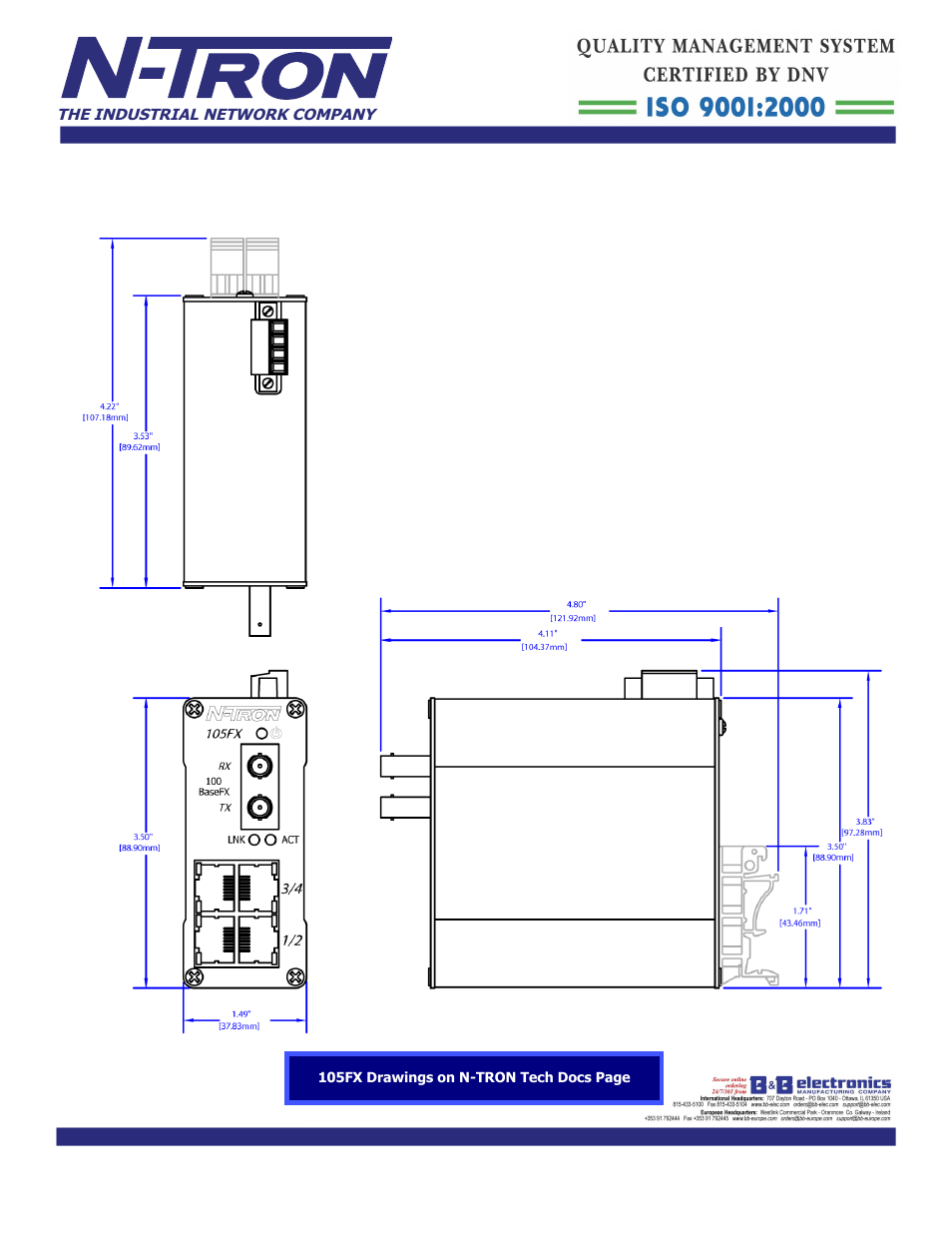 B&B Electronics 105FXE-SC(ST)-15 - Datasheet User Manual | Page 3 / 3