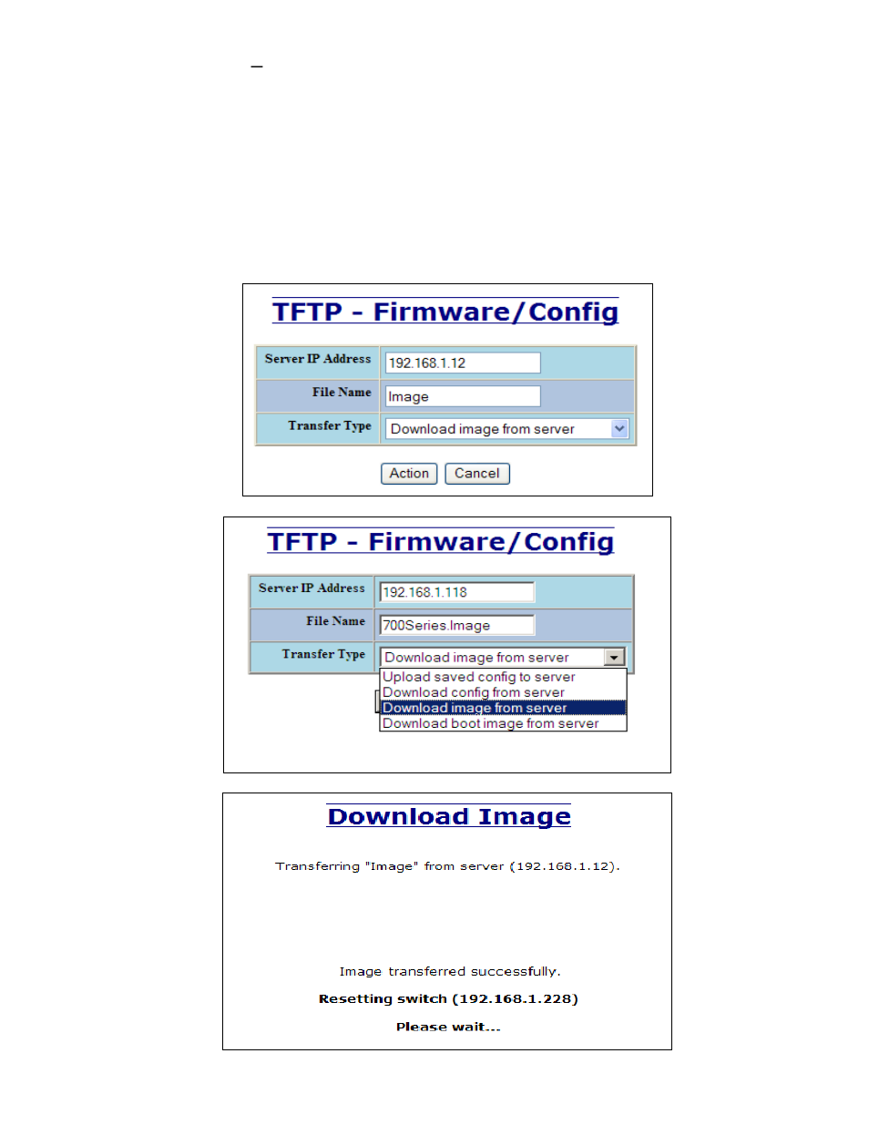 Firmware/config – tftp | B&B Electronics 708TX - Manual User Manual | Page 102 / 154