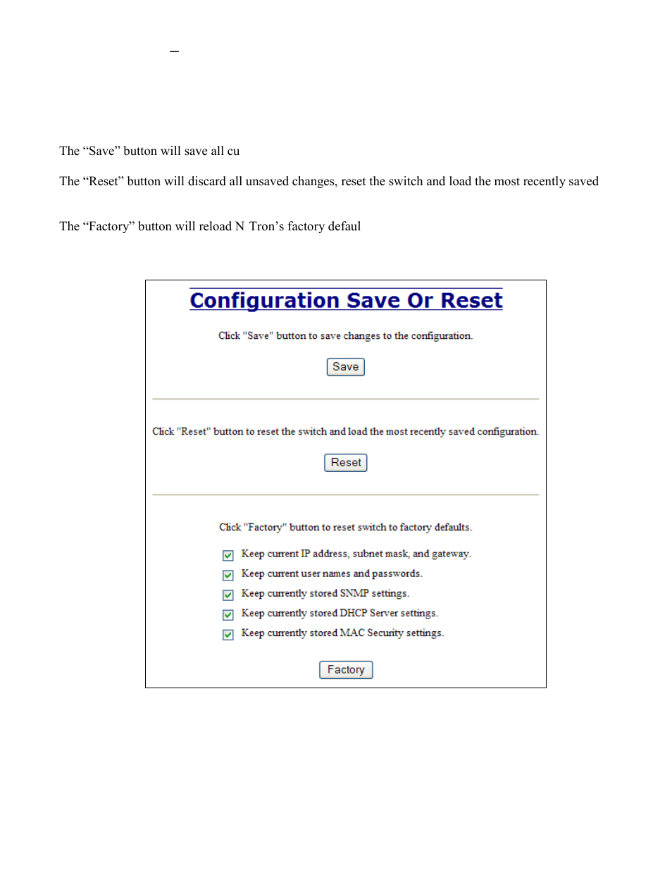 Configuration – save or reset | B&B Electronics 708TX - Manual User Manual | Page 108 / 154