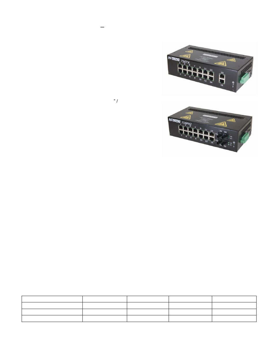 Key specification – 716tx, 716fx2, 716fxe2 | B&B Electronics 708TX - Manual User Manual | Page 152 / 154