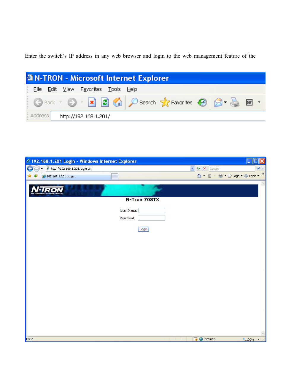 Web software configuration, Web management | B&B Electronics 708TX - Manual User Manual | Page 24 / 154