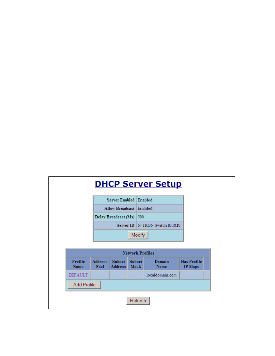 Dhcp – server – setup profiles | B&B Electronics 708TX - Manual User Manual | Page 34 / 154