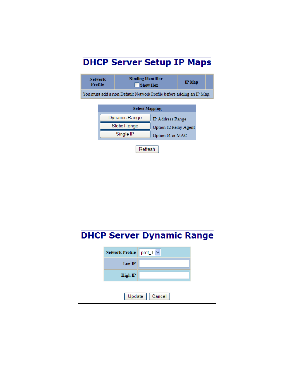 Dhcp – server – setup ip maps | B&B Electronics 708TX - Manual User Manual | Page 36 / 154