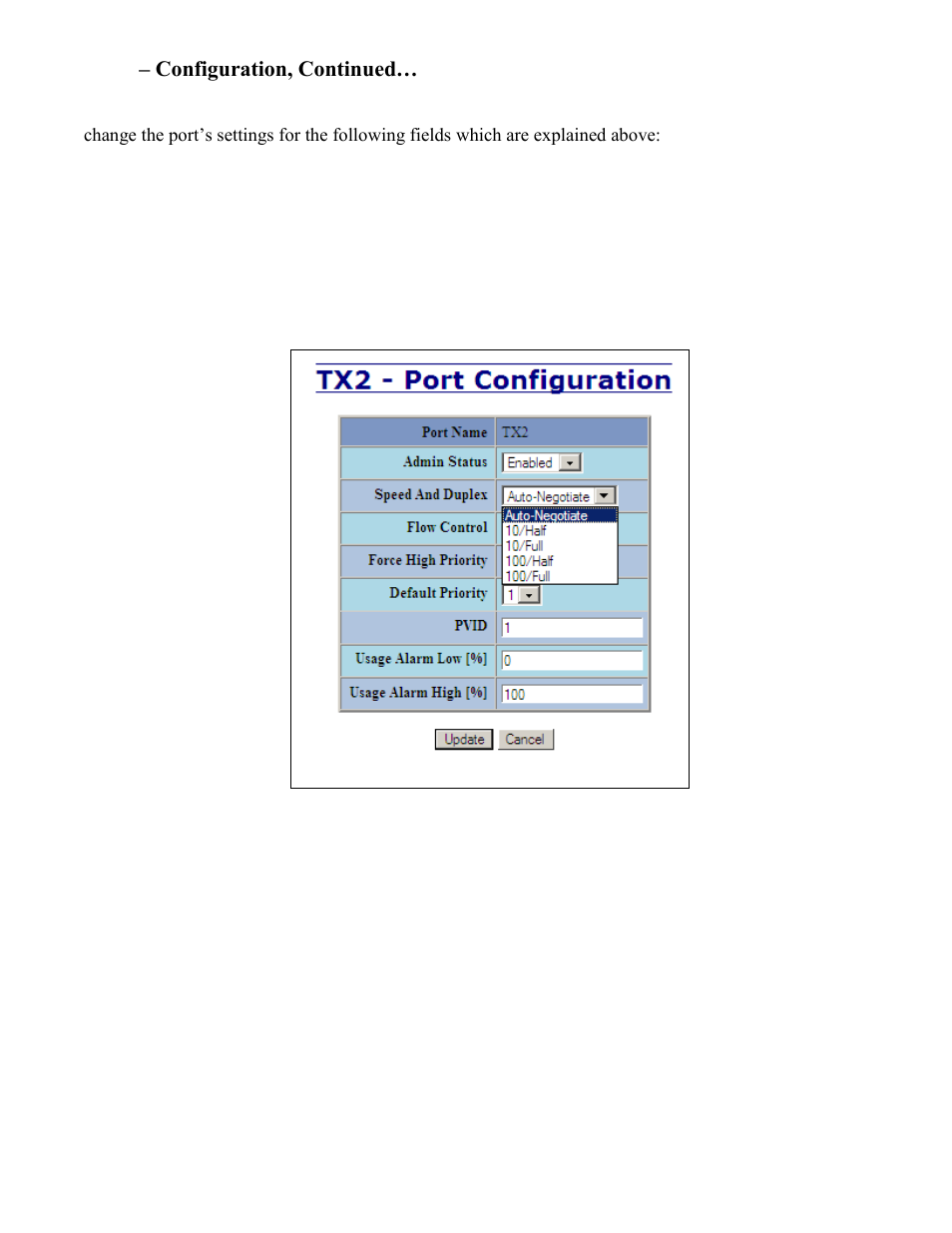 Ports – configuration, continued | B&B Electronics 708TX - Manual User Manual | Page 50 / 154