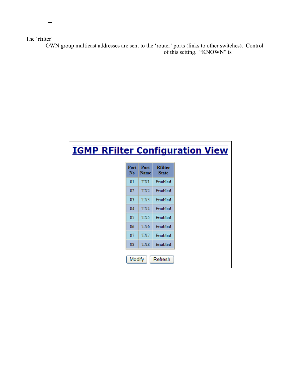 Igmp – rfilter | B&B Electronics 708TX - Manual User Manual | Page 78 / 154