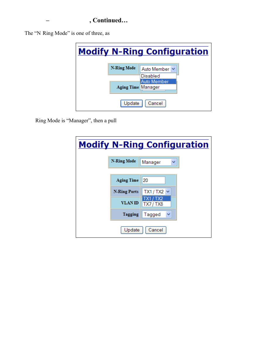 N-ring – configuration, continued | B&B Electronics 708TX - Manual User Manual | Page 83 / 154