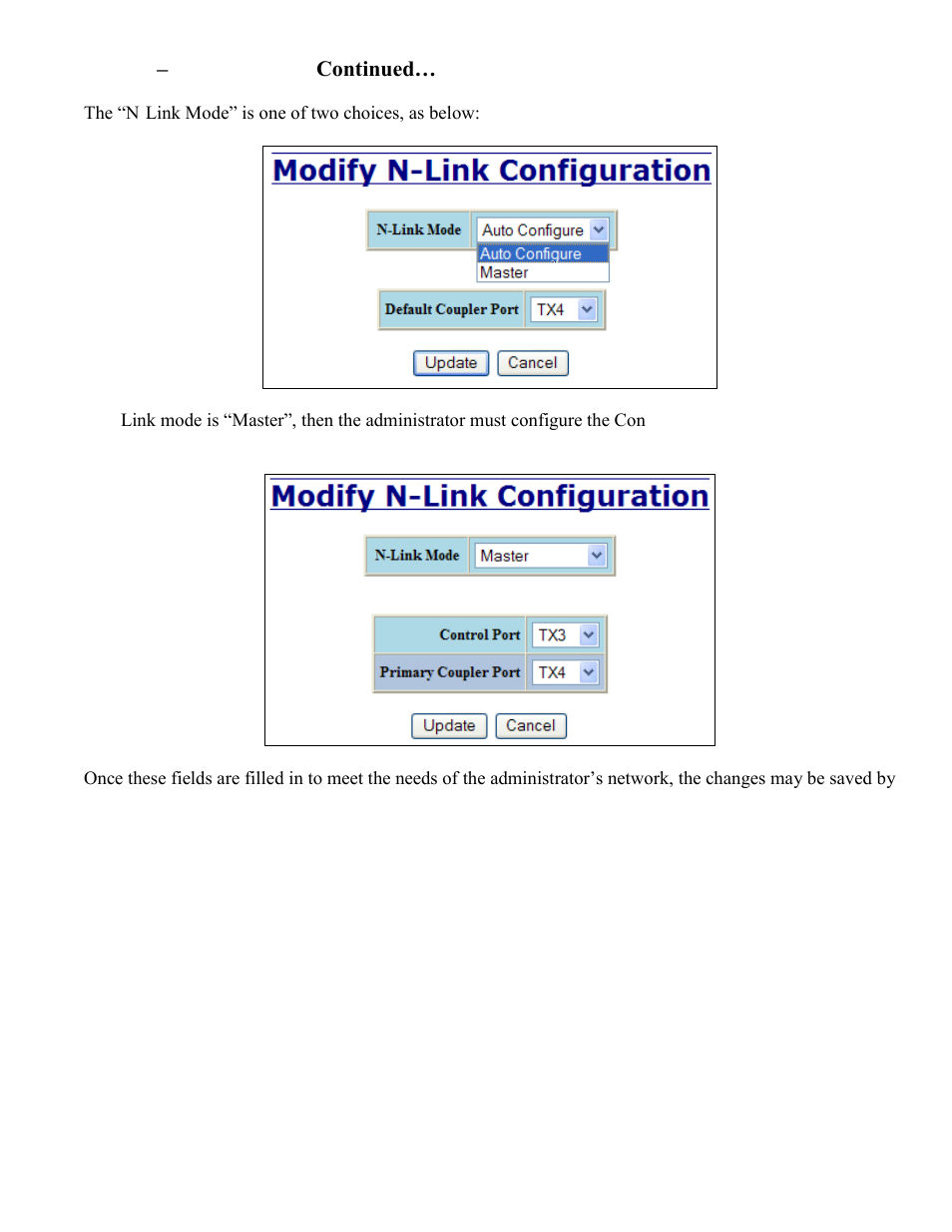 N-link – configuration, continued | B&B Electronics 708TX - Manual User Manual | Page 94 / 154