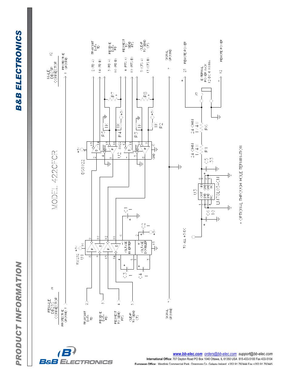 B&B Electronics 422CFCR - Datasheet User Manual | Page 2 / 2