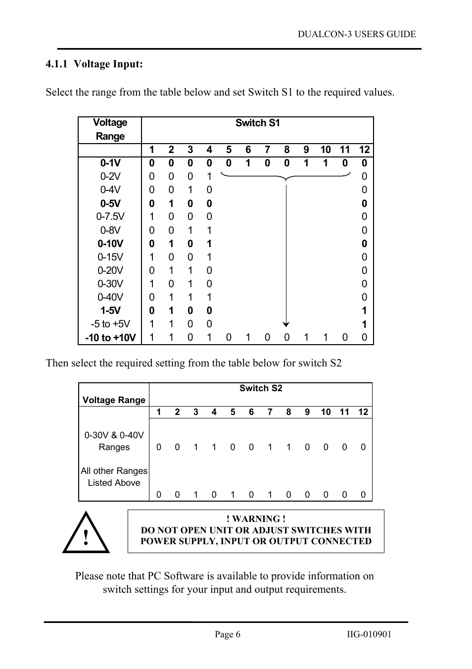 Voltage input, 1 voltage, Input | B&B Electronics DUALCON-3 - Datasheet User Manual | Page 6 / 16