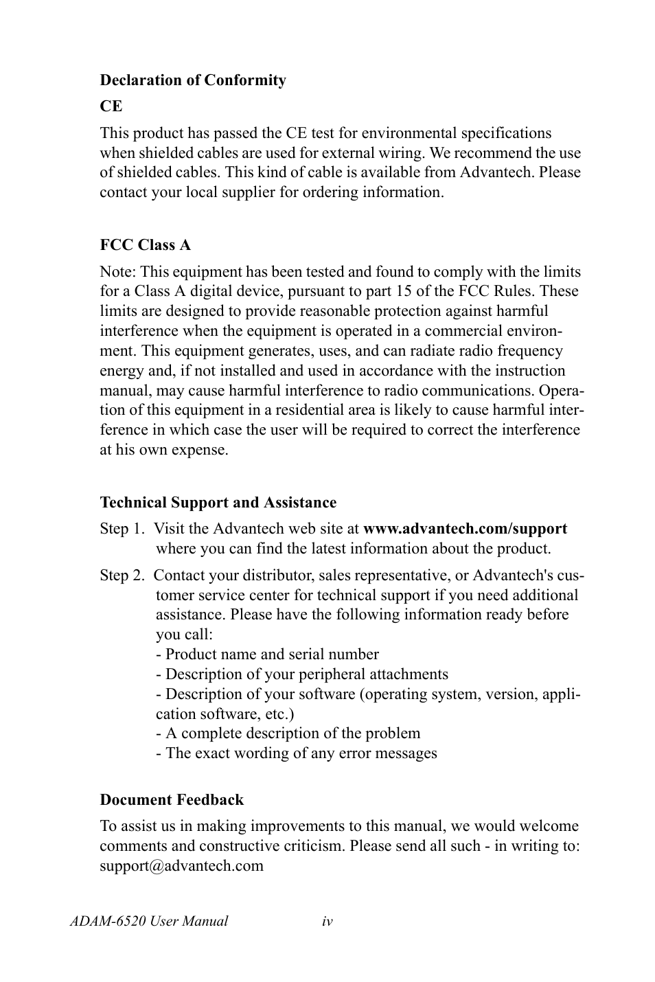 B&B Electronics ADAM-6520_I_L - Manual User Manual | Page 4 / 20