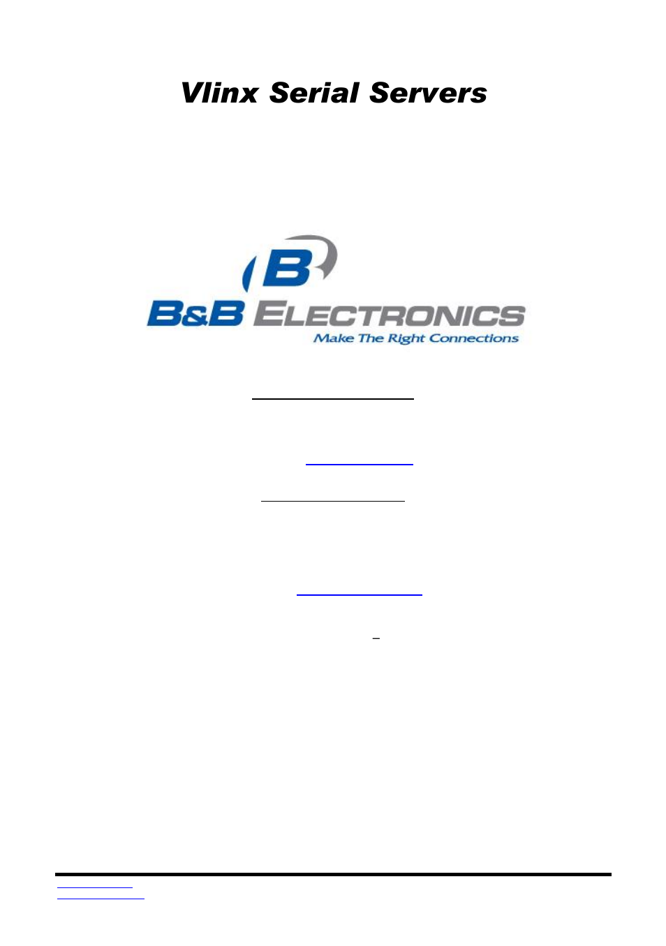 Vlinx serial servers, Model vesr9xx | B&B Electronics VESR9xx - Fiber Models - Manual User Manual | Page 2 / 61