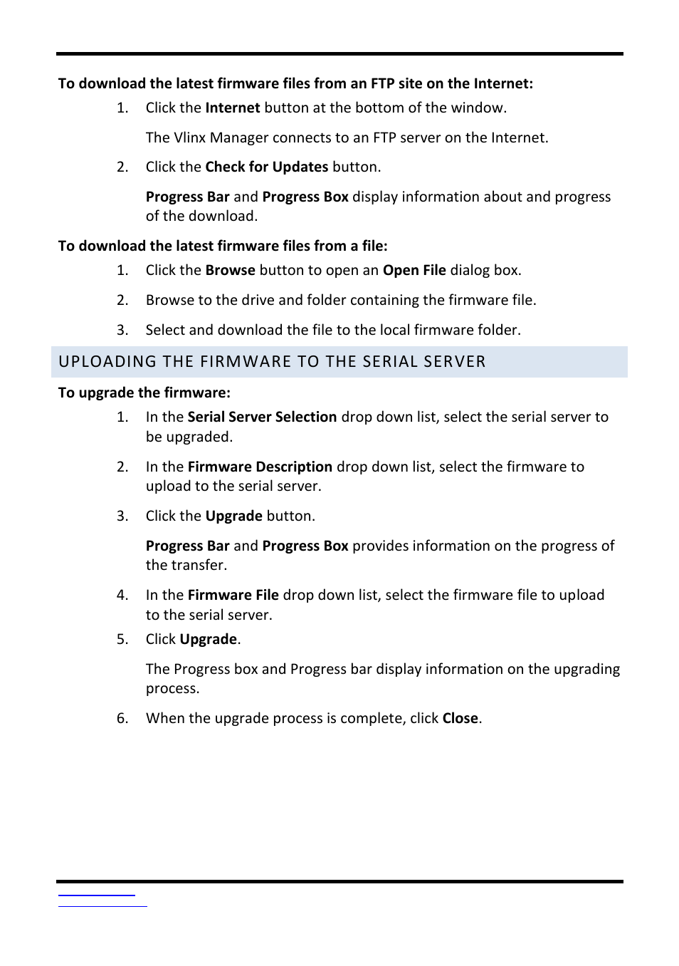 Uploading the firmware to the serial server | B&B Electronics VESR9xx - Fiber Models - Manual User Manual | Page 42 / 61