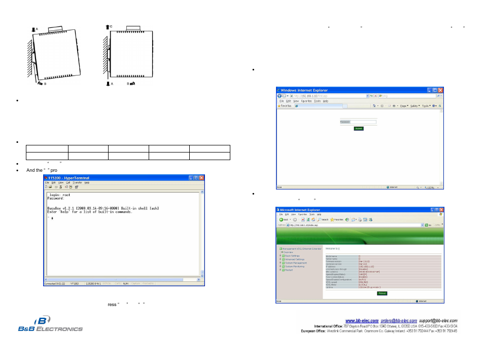 Console configuration, Web configuration | B&B Electronics EIRP-EXTEND - Quick Start Guide User Manual | Page 2 / 2
