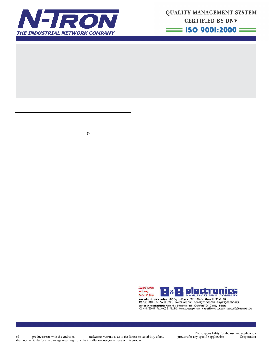 508tx-a specifi cations | B&B Electronics 508TX-A - Datasheet User Manual | Page 2 / 3