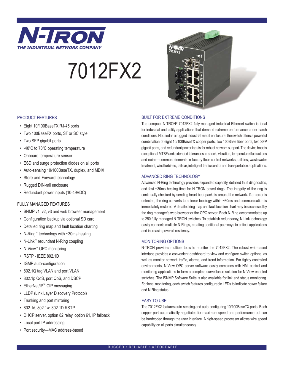B&B Electronics 7012FX2-SC - Datasheet User Manual | 4 pages