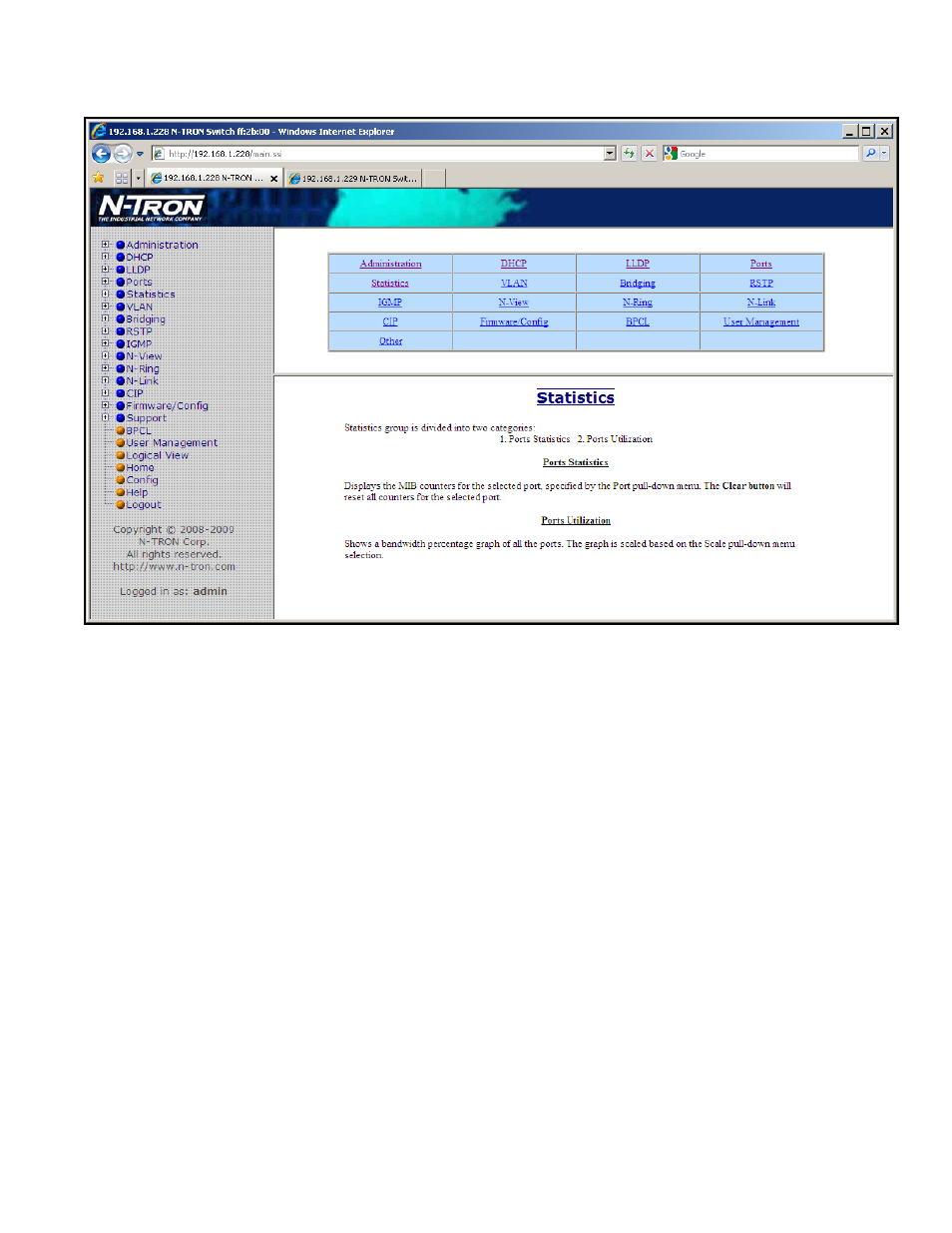 Help – statistics | B&B Electronics 710FXE2-SC-15 - Manual User Manual | Page 115 / 155