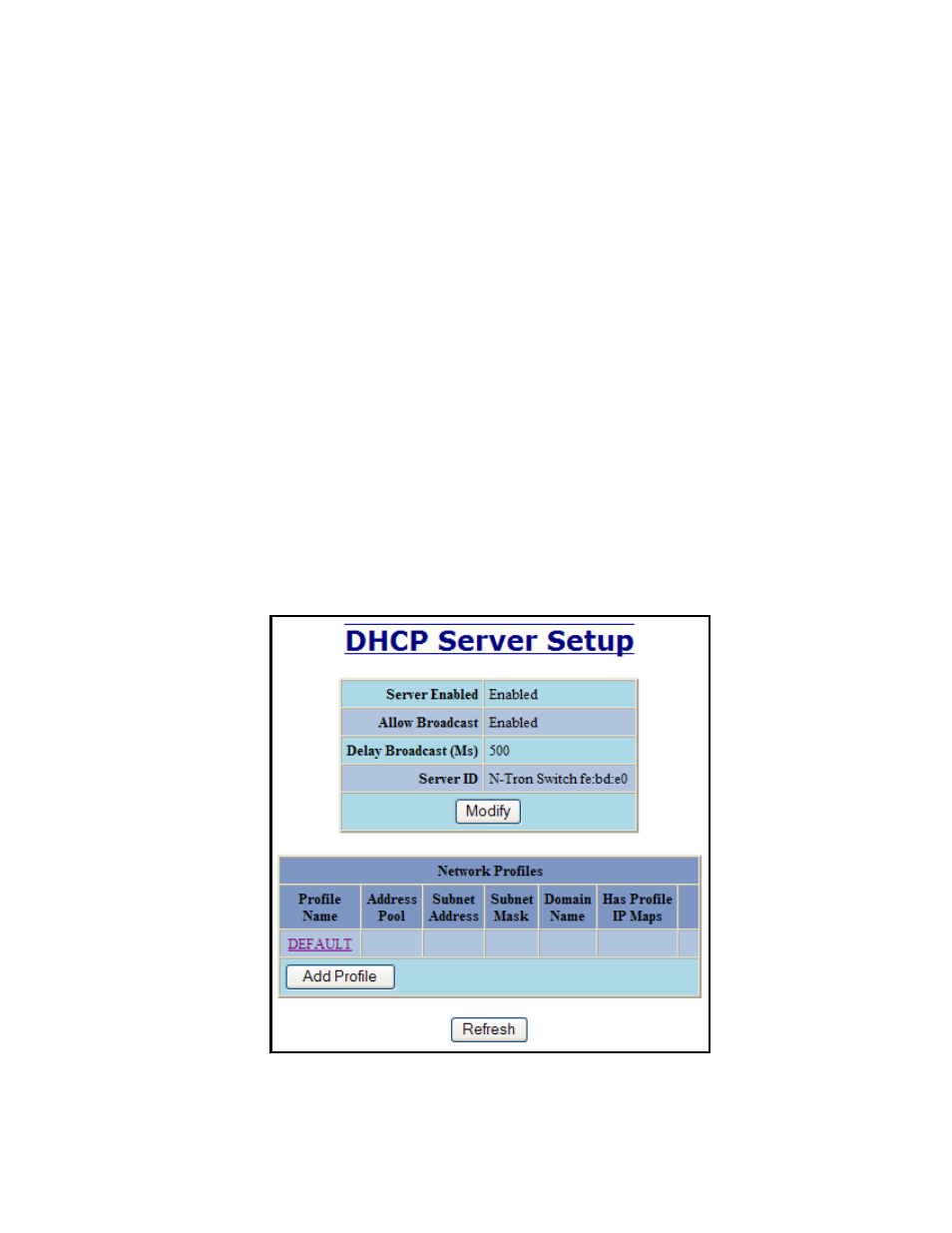 Dhcp – server – setup profiles | B&B Electronics 710FXE2-SC-15 - Manual User Manual | Page 33 / 155