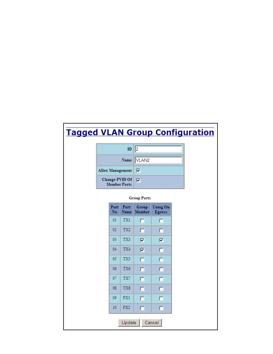 Vlan – group configuration | B&B Electronics 710FXE2-SC-15 - Manual User Manual | Page 59 / 155