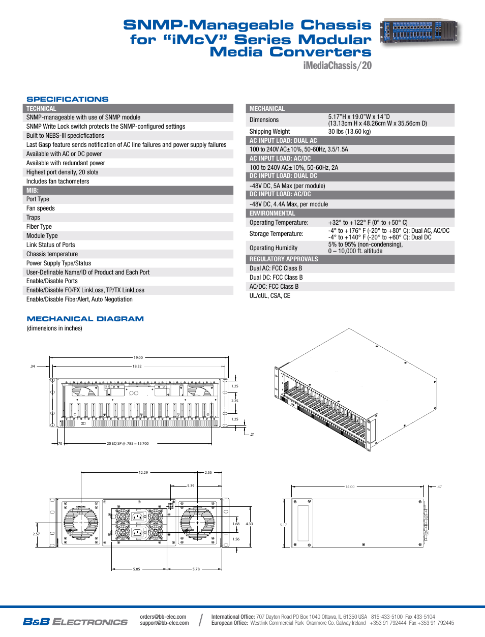Imediachassis/20 | B&B Electronics 850-10960-ACDC - Datasheet User Manual | Page 2 / 2