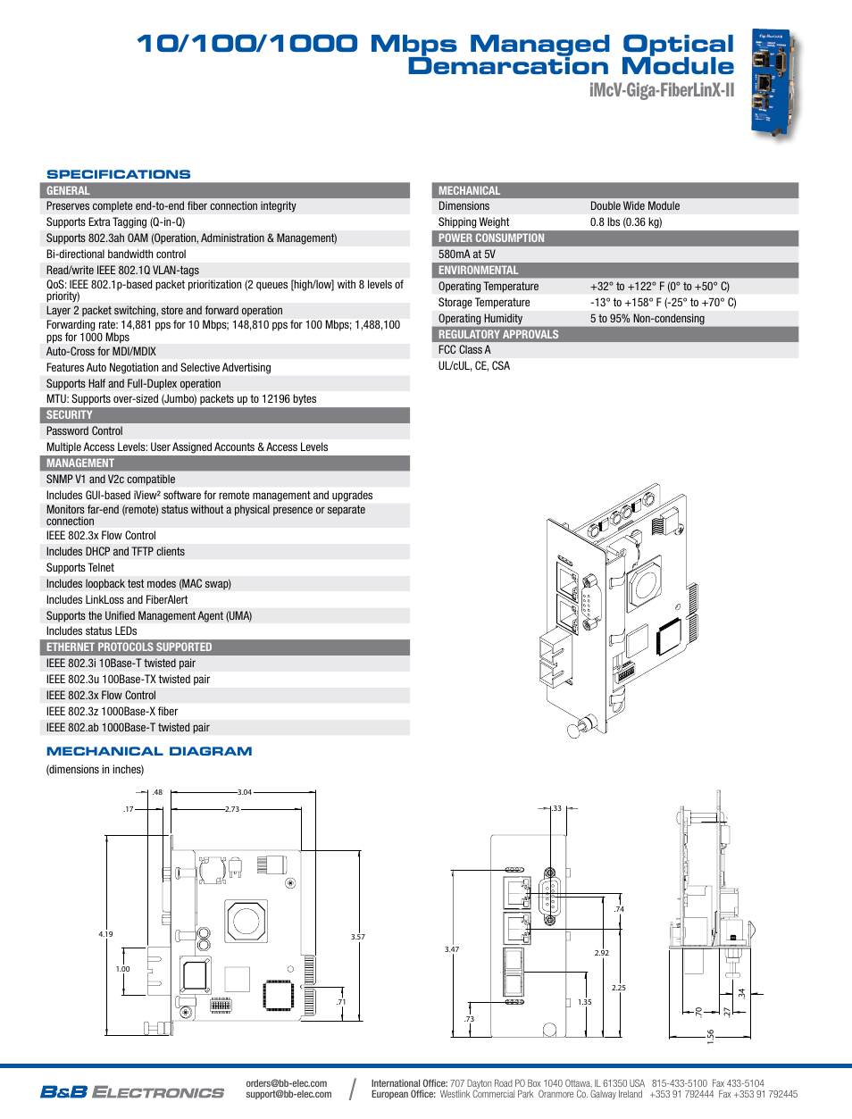 Imcv-giga-fiberlinx-ii | B&B Electronics 856-14869--93 - Datasheet User Manual | Page 2 / 2