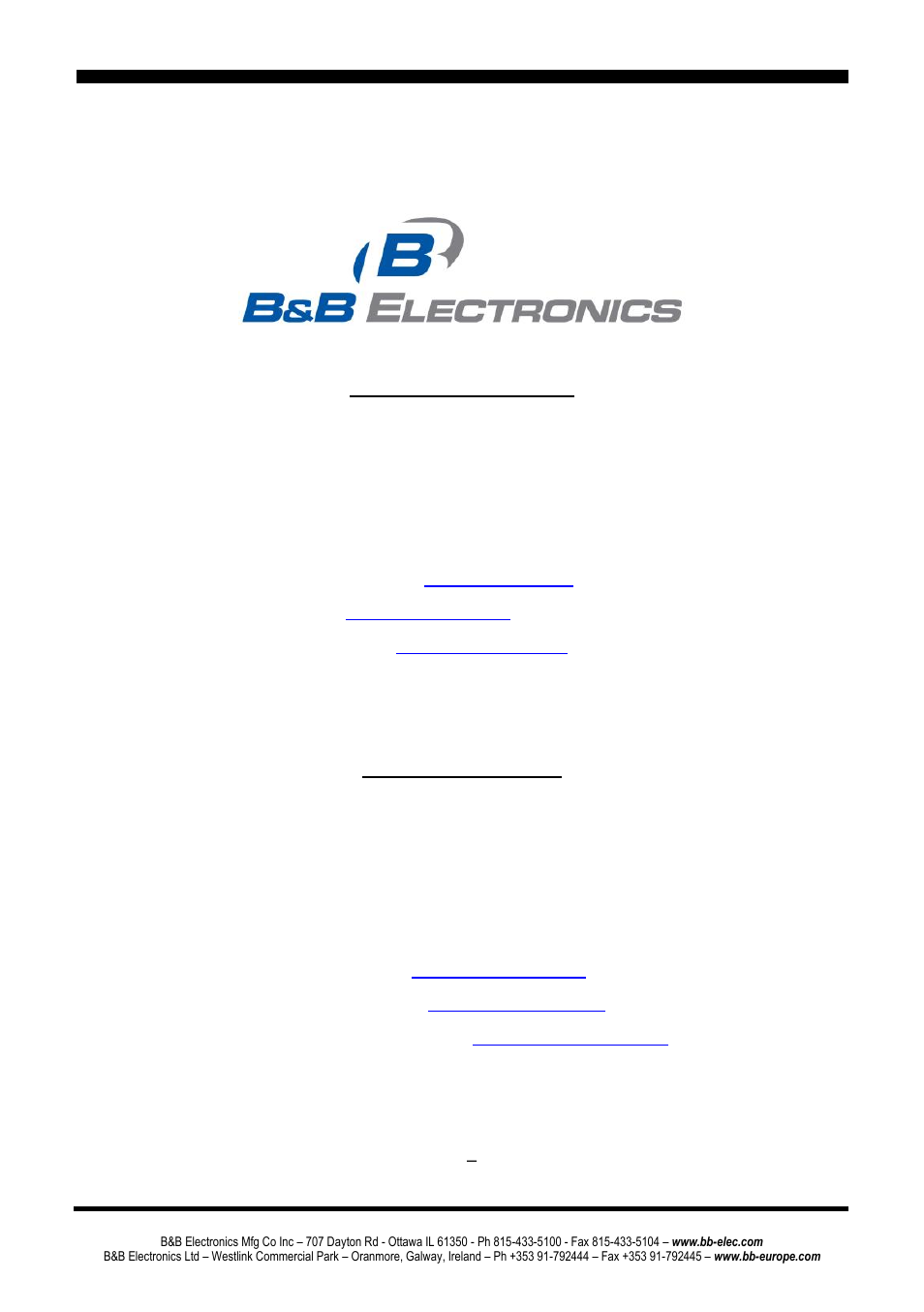 B&B Electronics ESR904 - Manual User Manual | Page 3 / 89
